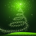 christmas lights in green